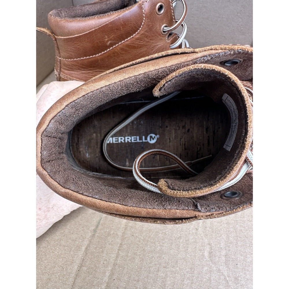 Merrell Around Town Women's Boots Brown Sugar Leather Lace Up US 8 - Picture 7 of 8